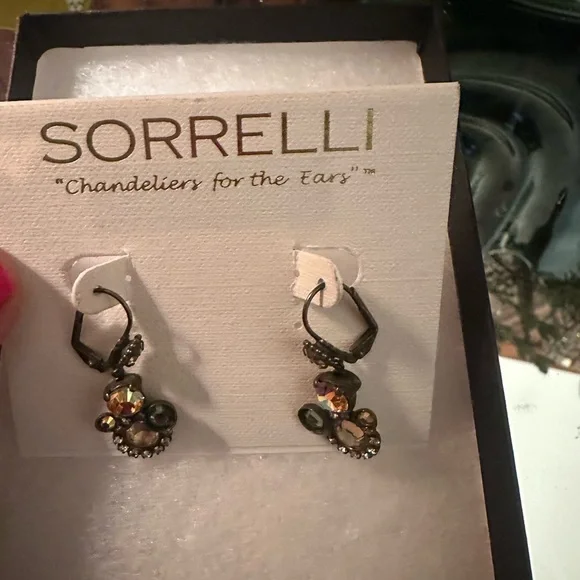 Sorrelli Multicolor Crystal Drop Earrings - Picture 2 of 3